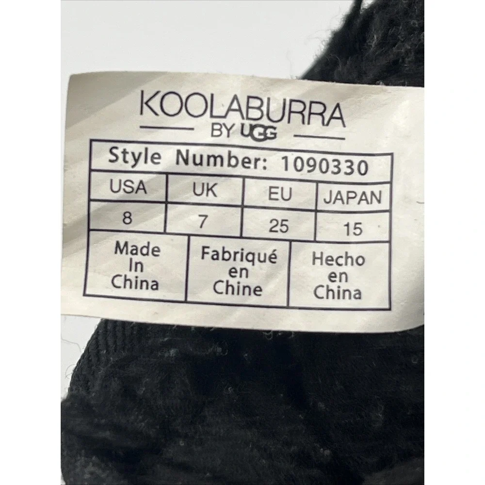Koolaburra By Ugg Girls Size 8 Victoria‎ Black Suede Boots 1090330